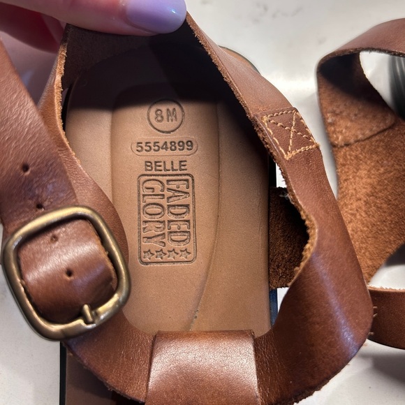 Faded Glory Brown Leather Sandals - Picture 5 of 9